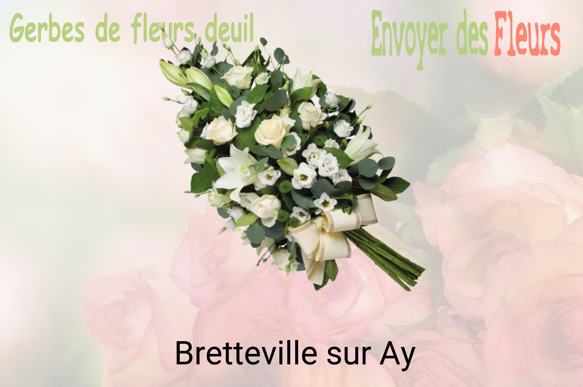 Gerbe de fleurs de deuil livrée à Bretteville-sur-Ay